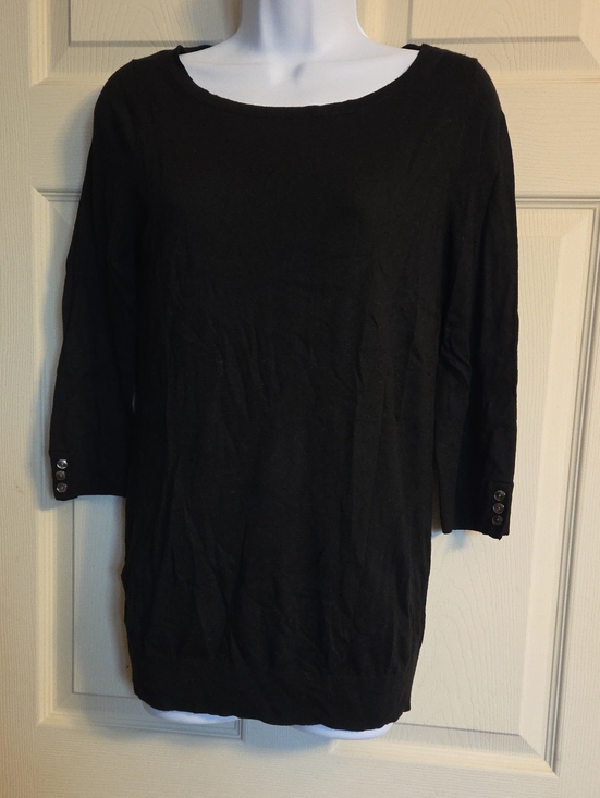 Ann Taylor Sweaters - Ann Taylor Black 3/4 Sleeve Pullover Sweater Size Small